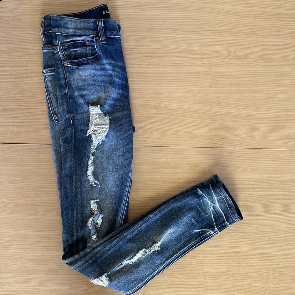 Express Ripped High Rise Jeans 00 - Picture 4 of 12